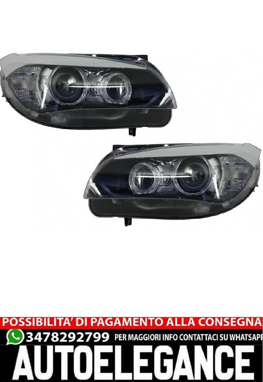 Fari LED Angel Eyes adatti per BMW X1 E84 (2009-2012) Xenon Look