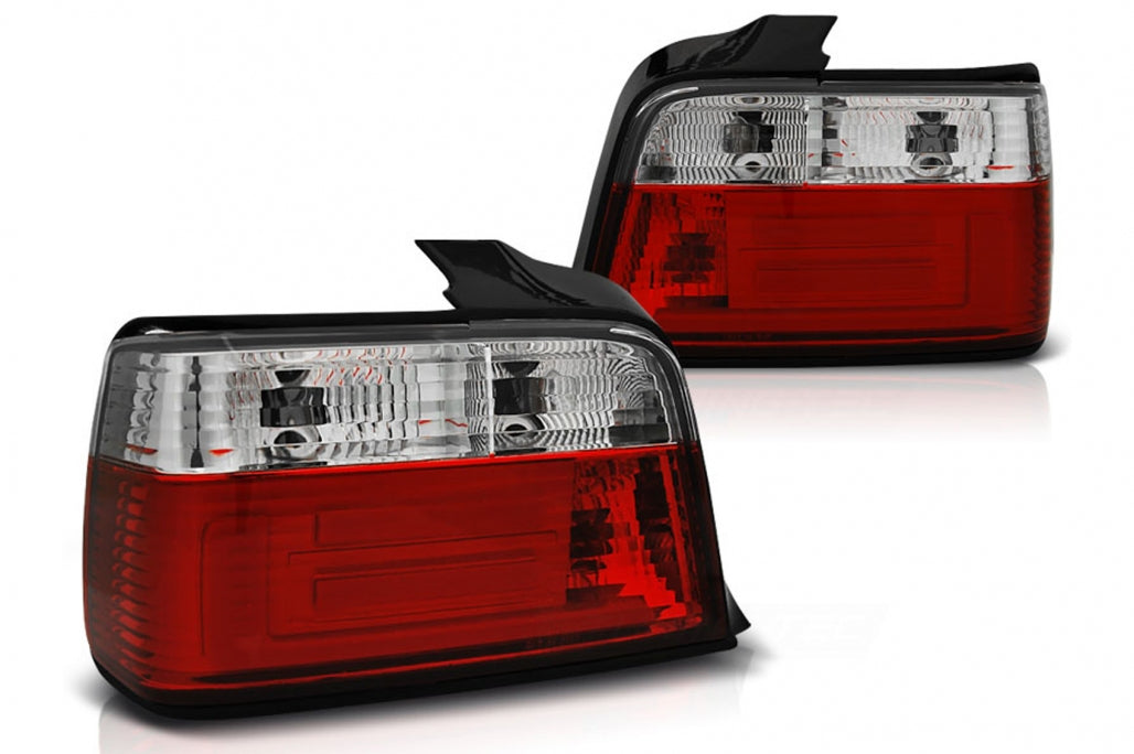 LED Rear Lights BAR suitable for BMW 3 Series E36 Sedan (12.1990-08.1999) Red White 