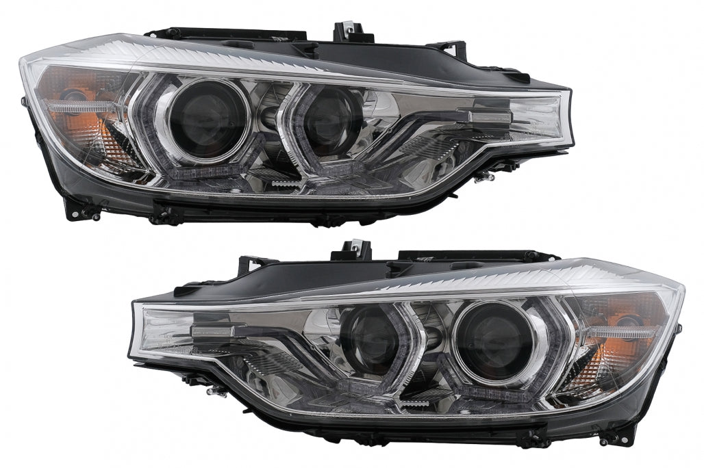 LED DRL Angel Eyes Headlights suitable for BMW 3 Series F30 F31 LCI Sedan Touring (2015 
