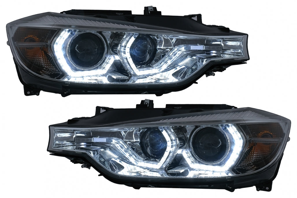 LED DRL Angel Eyes Headlights suitable for BMW 3 Series F30 F31 LCI Sedan Touring (2015 