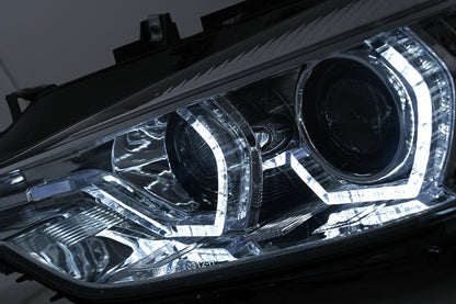 LED DRL Angel Eyes Headlights suitable for BMW 3 Series F30 F31 LCI Sedan Touring (2015 