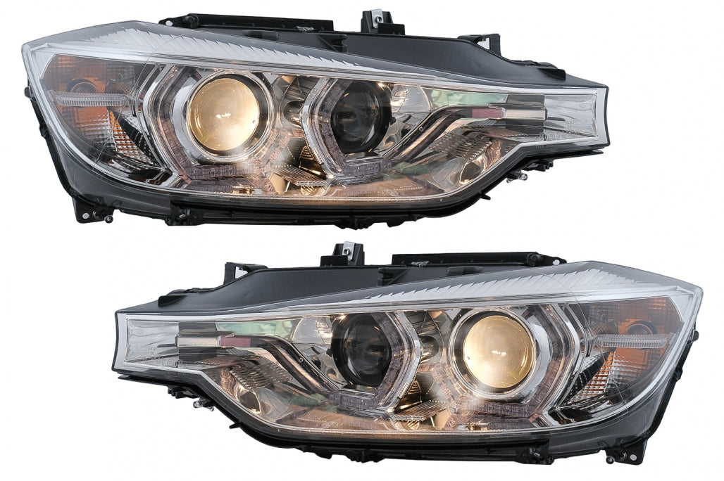 LED DRL Angel Eyes Headlights suitable for BMW 3 Series F30 F31 LCI Sedan Touring (2015 
