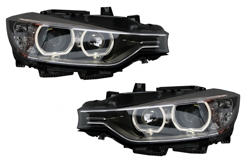 Fari a LED DRL Angel Eyes con proiettore adatto per BMW Serie 3 F30 F31
