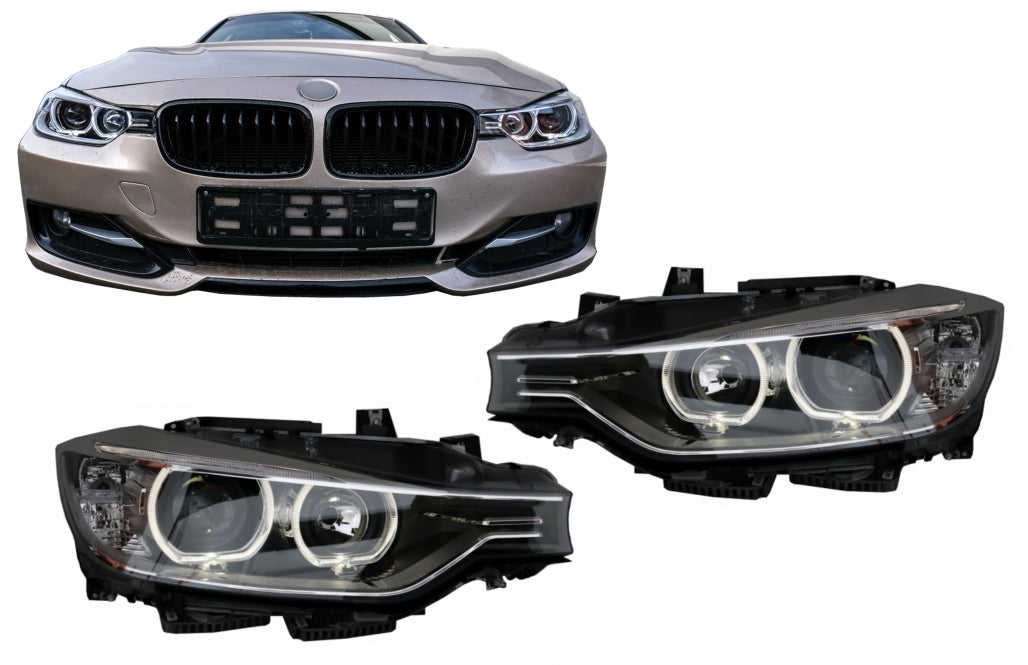 Fari a LED DRL Angel Eyes con proiettore adatto per BMW Serie 3 F30 F31