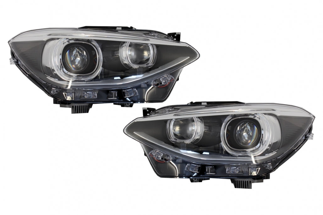 Fari anteriori a LED DRL Angel Eye adatti per BMW Serie 1 F20 F21 (2011-2014)