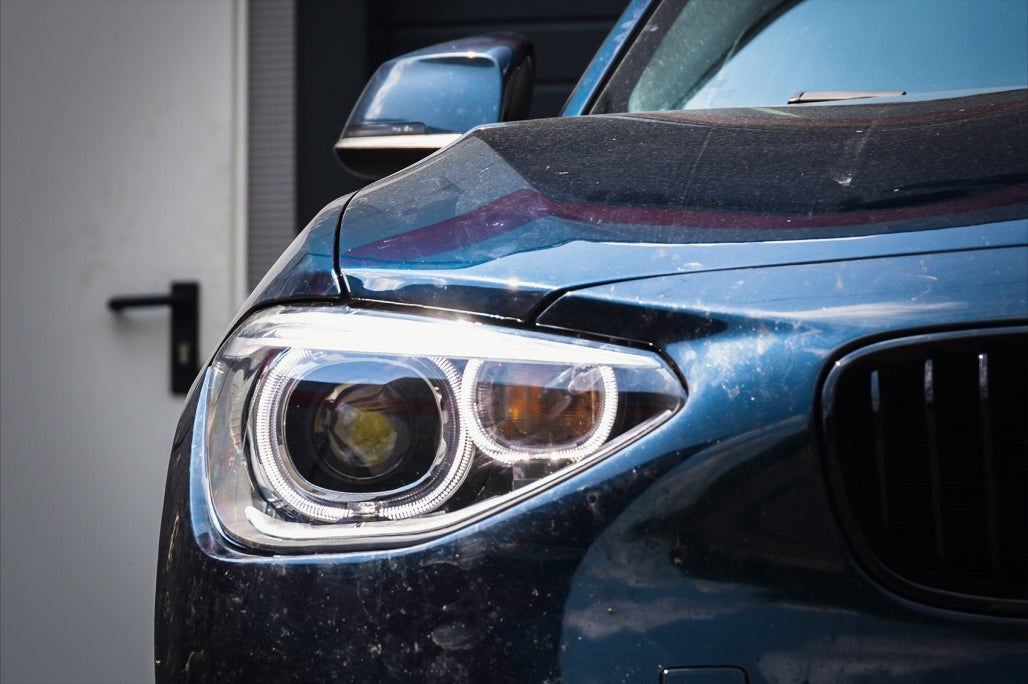 Fari anteriori a LED DRL Angel Eye adatti per BMW Serie 1 F20 F21 (2011-2014)