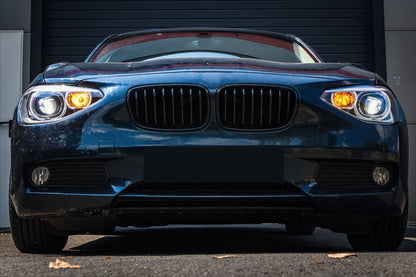 Fari anteriori a LED DRL Angel Eye adatti per BMW Serie 1 F20 F21 (2011-2014)
