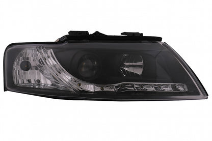 LED DRL Headlights Suitable for Audi A4 Cabriolet B6 8H7 8HE (2002-2006) Black 