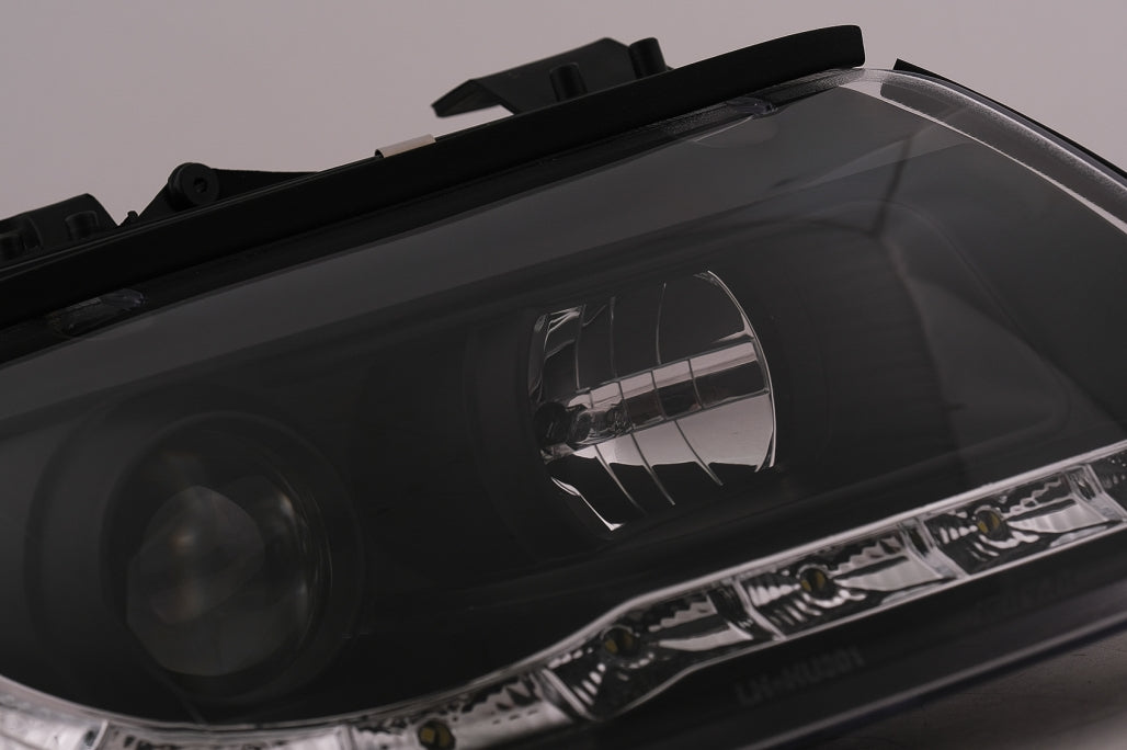 LED DRL Headlights Suitable for Audi A4 Cabriolet B6 8H7 8HE (2002-2006) Black 
