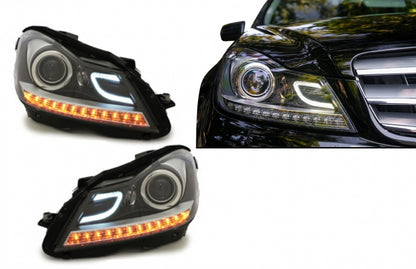 Fari anteriori DRL a LED adatti per Mercedes Classe C W204 S204 C204 2011-2014