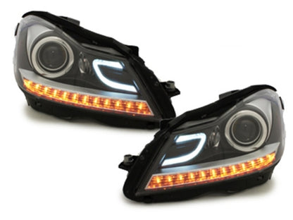 Fari anteriori DRL a LED adatti per Mercedes Classe C W204 S204 C204 2011-2014