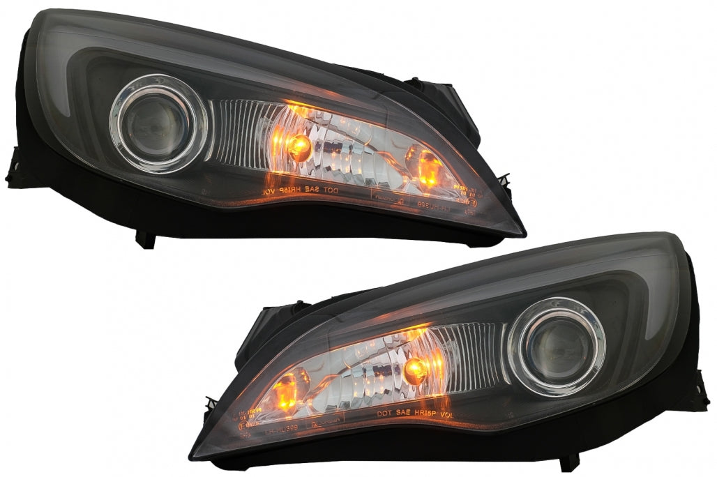 Fari anteriori a LED DRL adatti per Opel Astra J (2010-2015) TUBO LUCE NERO