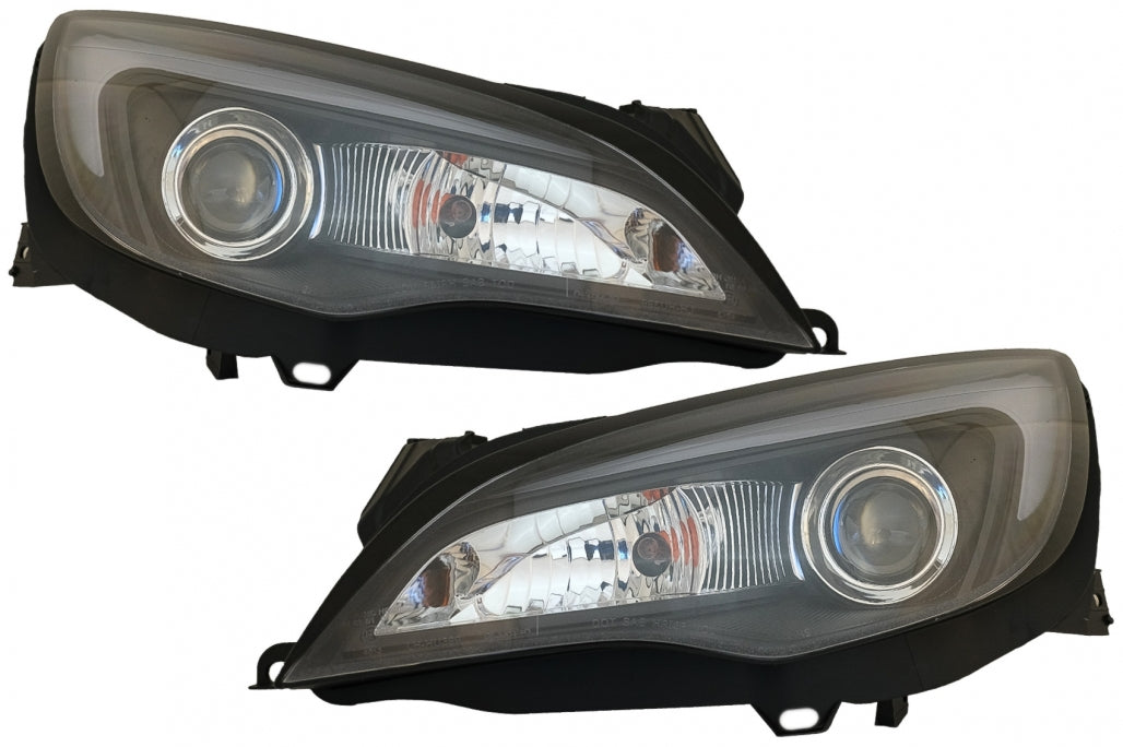 Fari anteriori a LED DRL adatti per Opel Astra J (2010-2015) TUBO LUCE NERO