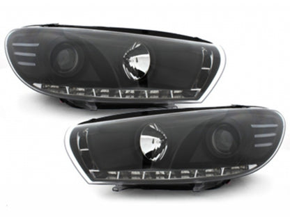 🌟Fari LED DRL adatti per VW Scirocco (2008-04.2014) Nero🌟