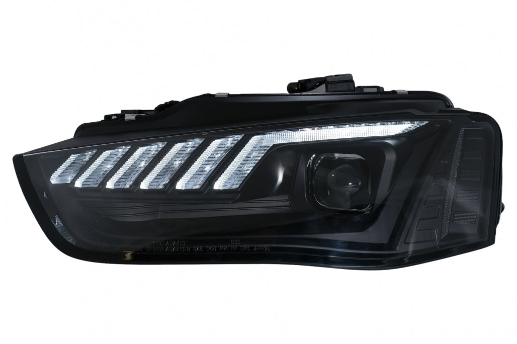 LED DRL Xenon Headlights Suitable for AUDI A4 B8.5 Facelift (2012-2015) Dynamic Sequential Turn Signal Light Black