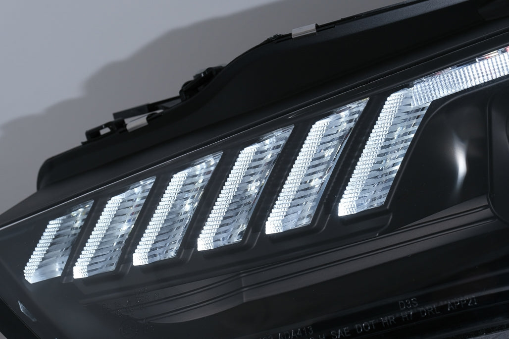 LED DRL Xenon Headlights Suitable for AUDI A4 B8.5 Facelift (2012-2015) Dynamic Sequential Turn Signal Light Black
