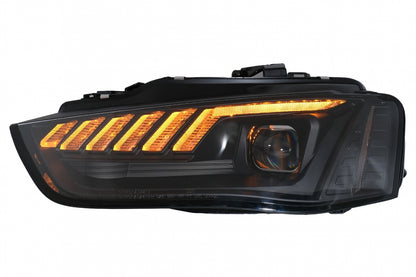 LED DRL Xenon Headlights Suitable for AUDI A4 B8.5 Facelift (2012-2015) Dynamic Sequential Turn Signal Light Black