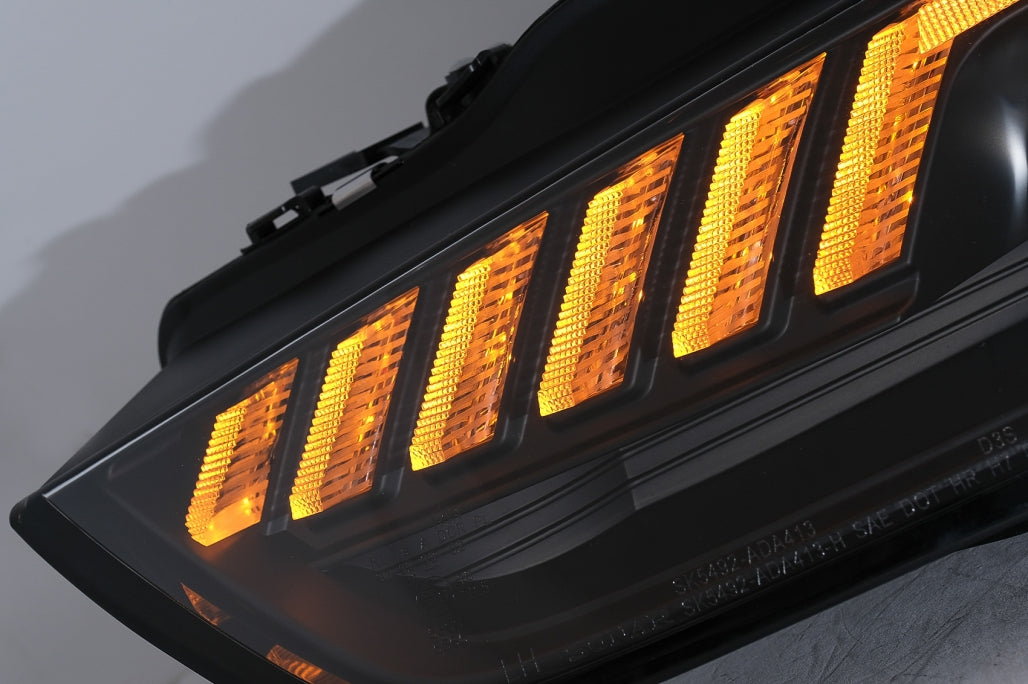 LED DRL Xenon Headlights Suitable for AUDI A4 B8.5 Facelift (2012-2015) Dynamic Sequential Turn Signal Light Black
