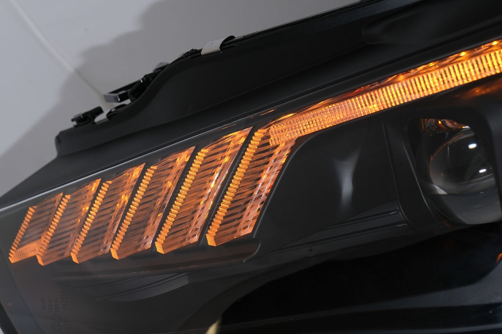 LED DRL Xenon Headlights Suitable for AUDI A4 B8.5 Facelift (2012-2015) Dynamic Sequential Turn Signal Light Black