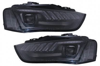 LED DRL Xenon Headlights Suitable for AUDI A4 B8.5 Facelift (2012-2015) Dynamic Sequential Turn Signal Light Black