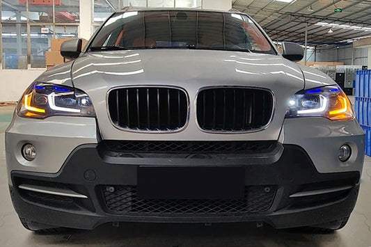 Fari a LED adatti per BMW X5 E70 (2007-2014) Conversione da HID a LED Nero