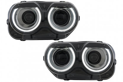 ⭐Fari a LED adatti per Dodge Challenger (2015-2023) Luci RGB nere⭐