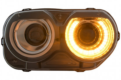 ⭐Fari a LED adatti per Dodge Challenger (2015-2023) Luci RGB nere⭐
