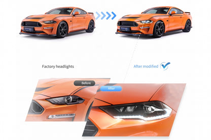 ⭐Fari a LED adatti per Ford Mustang VI Facelift (2018-2023) Luci di svolta din ⭐