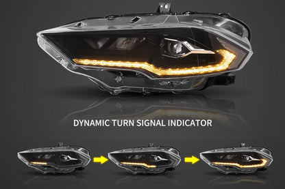 ⭐Fari a LED adatti per Ford Mustang VI Facelift (2018-2023) Luci di svolta din ⭐