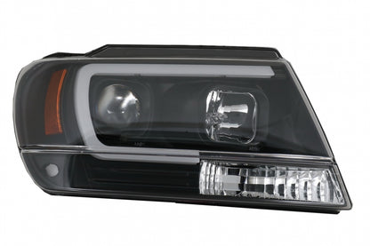 Fari a LED adatti per Jeep Grand Cherokee (1999-2004) Tube Light Nero