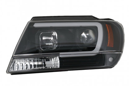 Fari a LED adatti per Jeep Grand Cherokee (1999-2004) Tube Light Nero