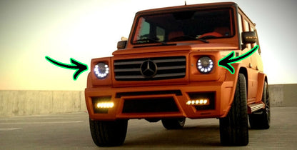 🔥Fari a LED adatti per Mercedes Classe G W463 05-17 Bi-Xenon M-Look 🔥