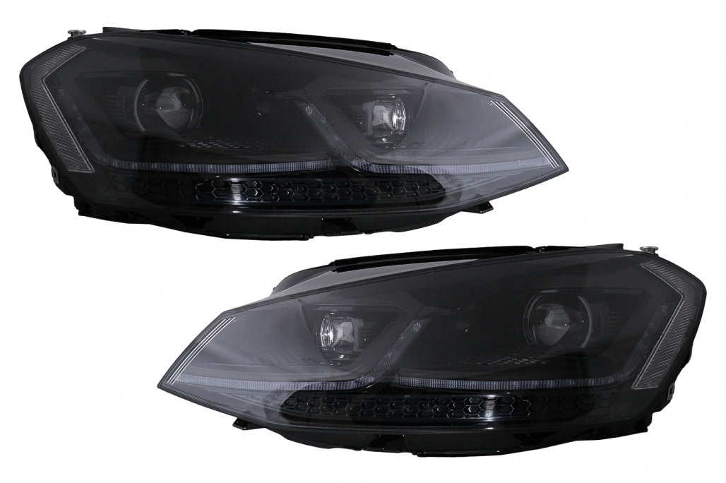 LED Headlights Suitable for VW Golf 7 VII (2012-2017) Black Facelift G7.5 Design 