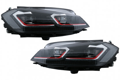 ⭐Fari a LED adatti per VW Golf 7 17-Up GTI Look con luci di svolta dinamiche ⭐