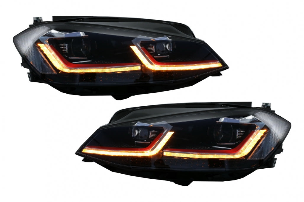 ⭐Fari a LED adatti per VW Golf 7 17-Up GTI Look con luci di svolta dinamiche ⭐