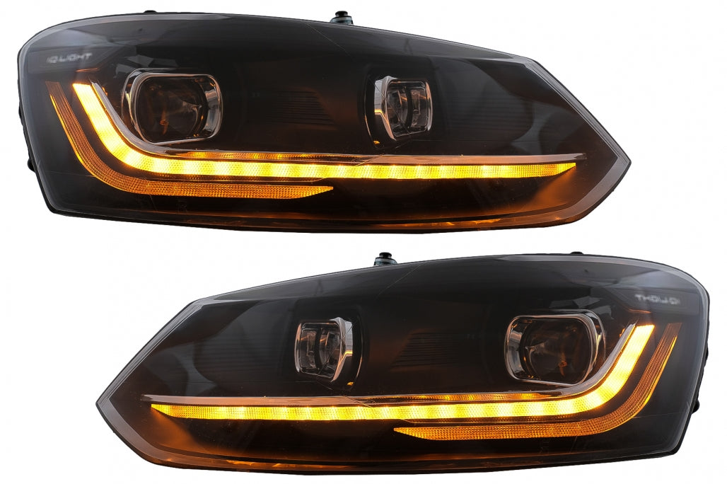 Fari a LED adatti per VW Polo Mk5 6R 6C (2010-2017) Luce di svolta sequenziale
