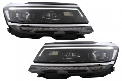 LED Headlights Suitable for VW Tiguan II Mk2 (2016-2019) R-Line Matrix Design Driving Lights