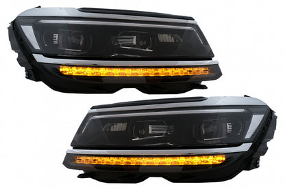 LED Headlights Suitable for VW Tiguan II Mk2 (2016-2019) R-Line Matrix Design Driving Lights