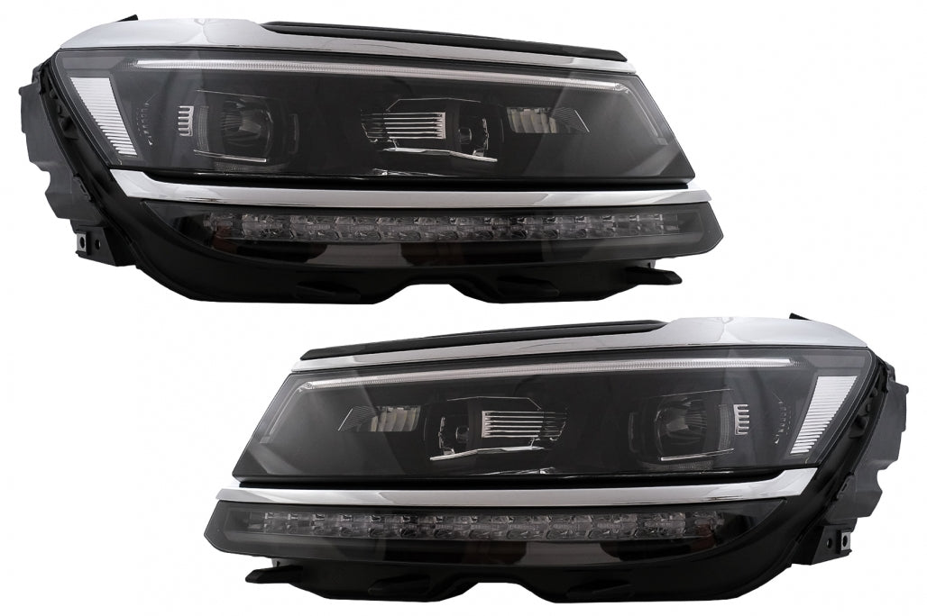 LED Headlights Suitable for VW Tiguan II Mk2 (2016-2019) R-Line Matrix Design Driving Lights