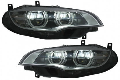 Fari a LED Xenon Angel Eyes 3D Dual Halo Cerchi adatti per BMW X6 E71 (2008-2012)