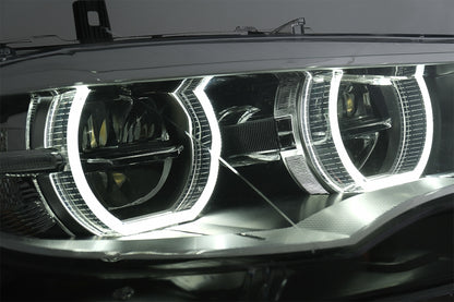 Fari a LED Xenon Angel Eyes 3D Dual Halo Cerchi adatti per BMW X6 E71 (2008-2012)
