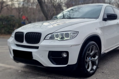 Fari a LED Xenon Angel Eyes 3D Dual Halo Cerchi adatti per BMW X6 E71 (2008-2012)