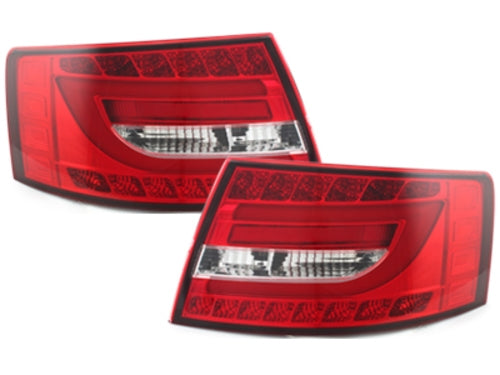 ⭐FARI POSTERIORE A LED ADATTE PER Audi A6 4F C6 04-08 Limousine Red/cristallo⭐