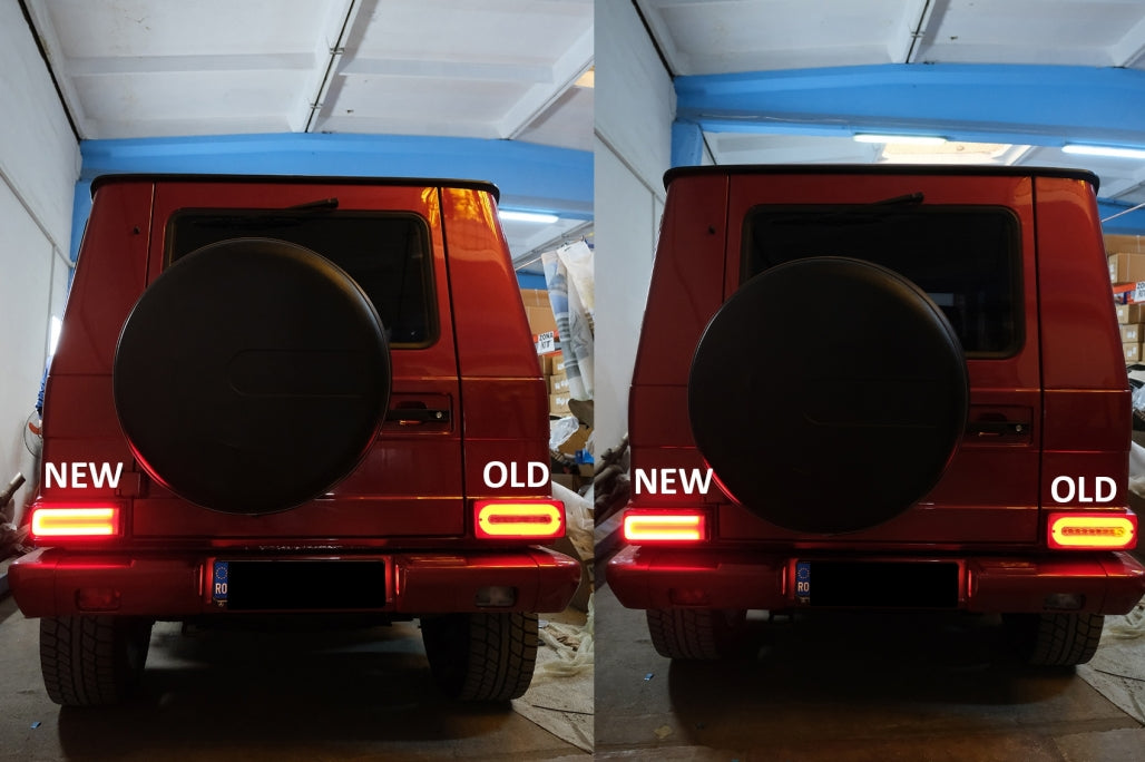 LED Rear Lights Suitable for Mercedes G-Class W463 (2008-2017) Facelift 2018 Design Dynamic Sequential Turning Lights Smoke Red 