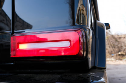 LED Rear Lights Suitable for Mercedes G-Class W463 (2008-2017) Facelift 2018 Design Dynamic Sequential Turning Lights Smoke Red 