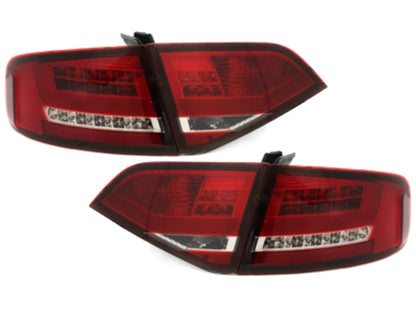 LED Rear Lights Suitable for Audi A4 B8 8K Sedan (2007-2010) Red Transp 