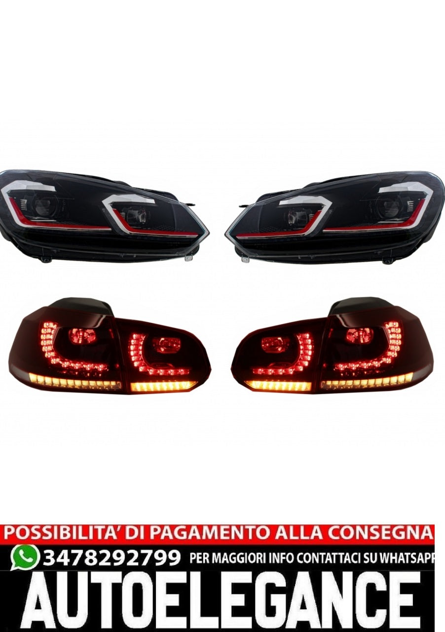 LED headlights and taillights suitable for VW Golf 6 VI (2008-2013) with facelift