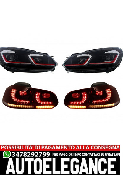 LED headlights and taillights suitable for VW Golf 6 VI (2008-2013) with facelift