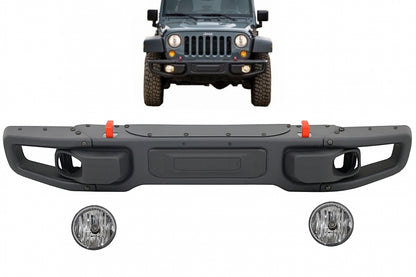 Paraurti anteriore in metallo adatto per Jeep Wrangler Rubicon JK (2007-2017)