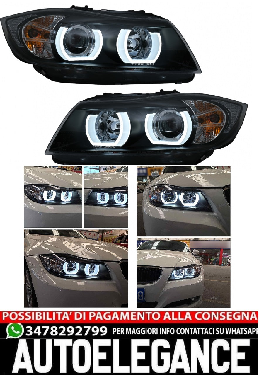 U-LED 3D Xenon Headlights suitable for BMW 3 Series E90 Limousine E91 Touring (03.2005-08 